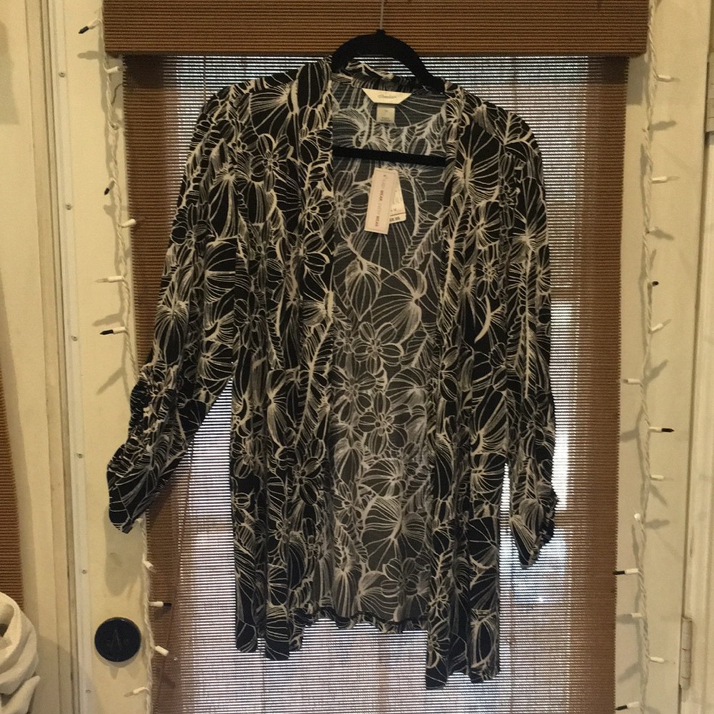 Cj Banks black and White jacket. Light weight. NWT